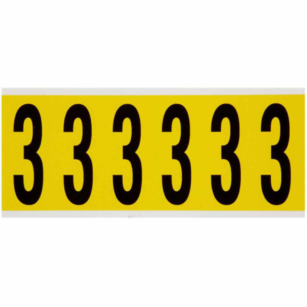 Product image for Label "3" repositionable vinyl 3-1/2x1-1/2in