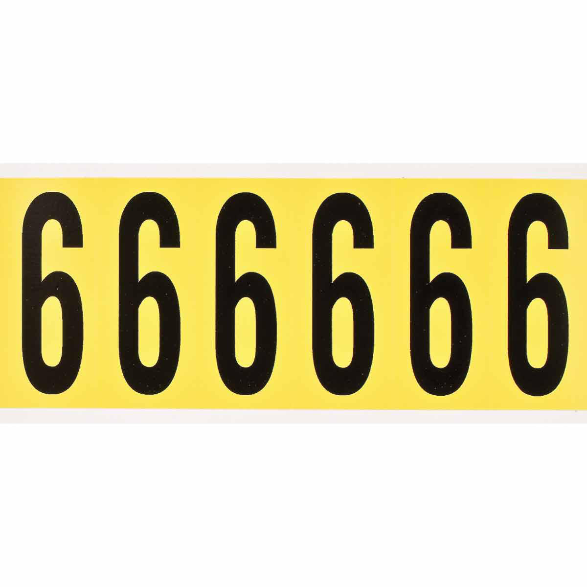 Product image for Label "6" repositionable vinyl 3-1/2x1-1/2in