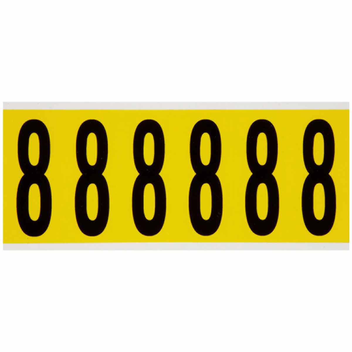 Product image for Label "8" repositionable vinyl 3-1/2x1-1/2in
