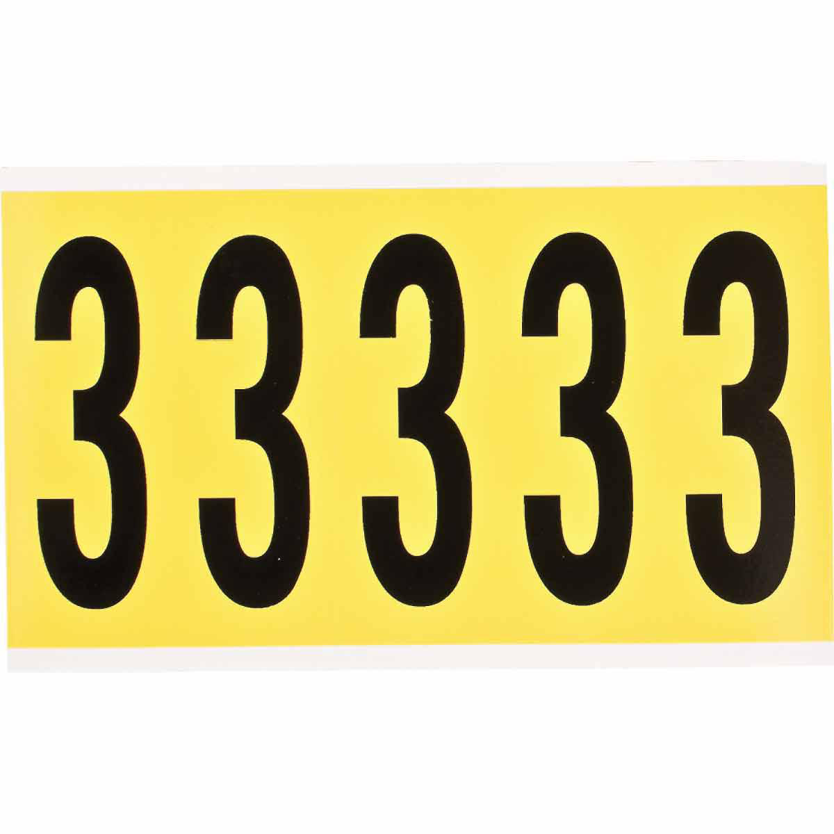 Product image for Label "3" repositionable vinyl 5x1-3/4in