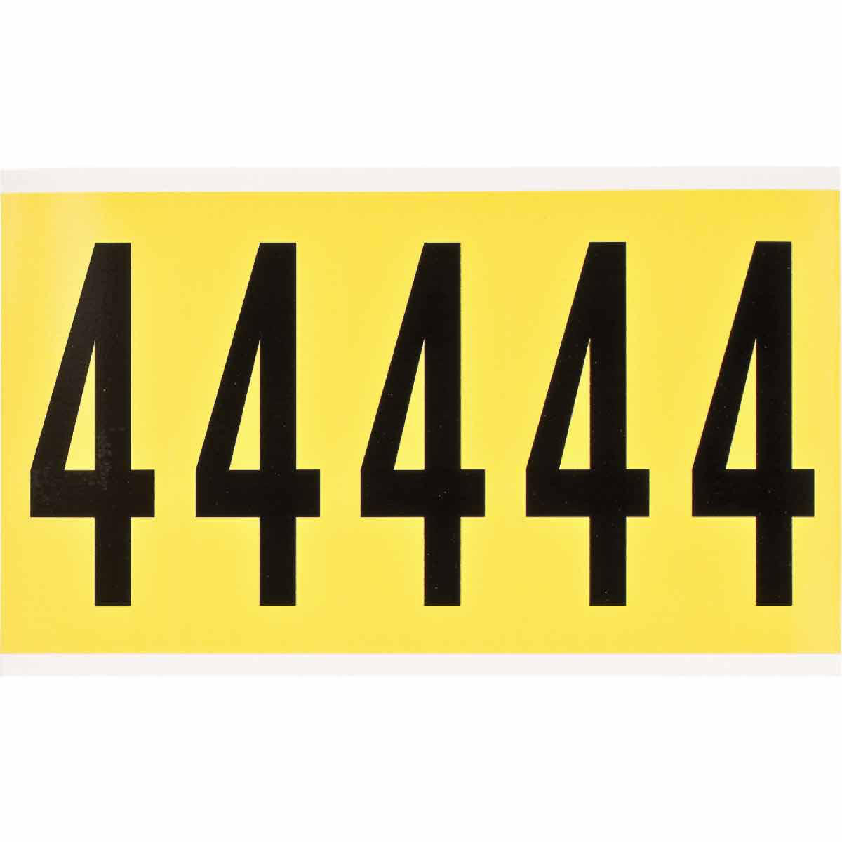 Product image for Label "4" repositionable vinyl 5x1-3/4in