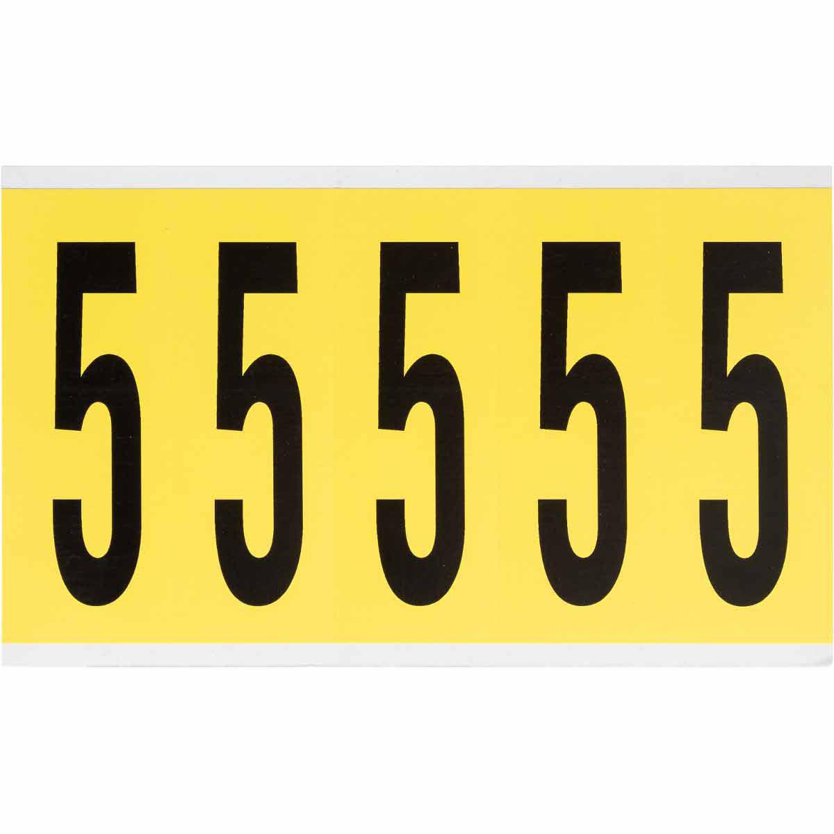 Product image for Label "5" repositionable vinyl 5x1-3/4in