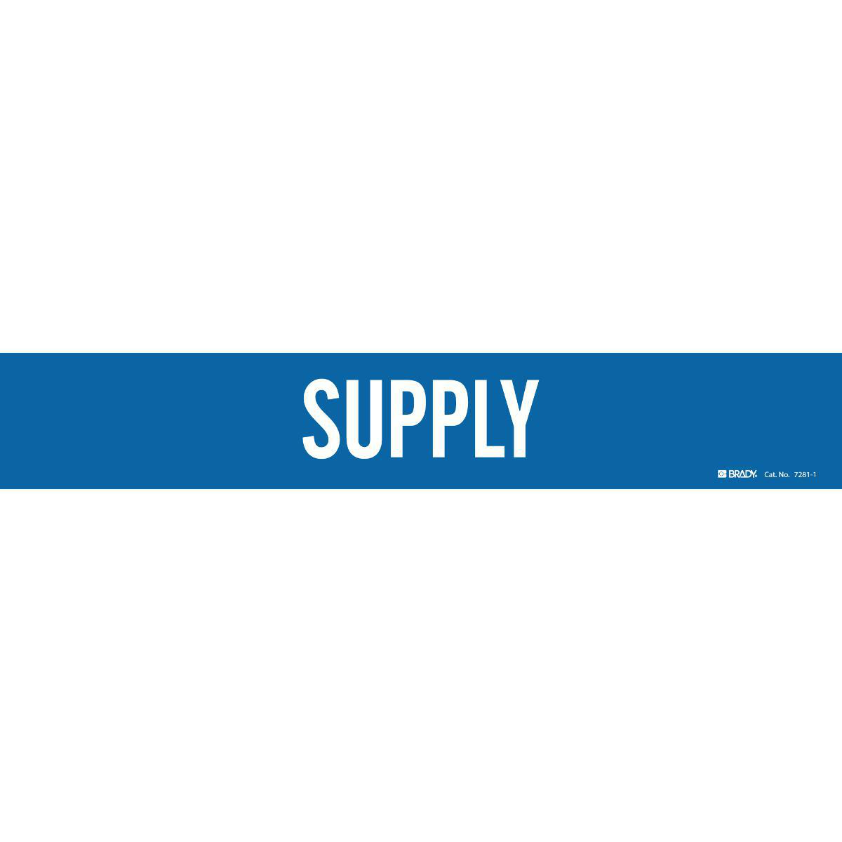 Product image for Supply Pipe Marker, 2.25" H x 14" W, Fits Pipes 2.5" Dia. Thru 7.875" Dia.