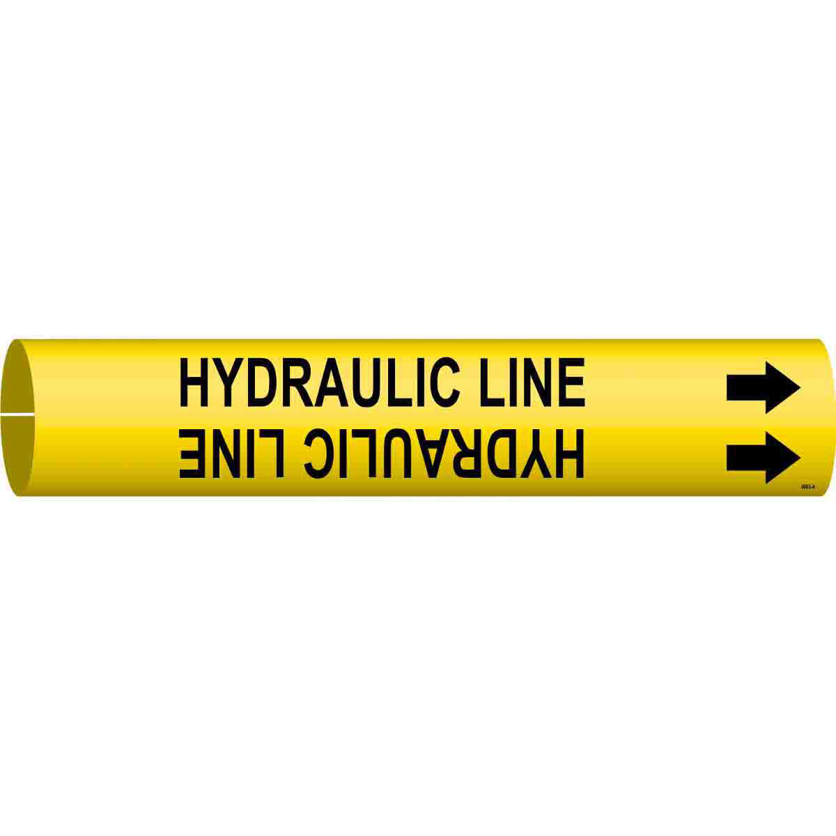 Product image for Hydraulic Line Pipe Marker, 0.8125" H x 0.8125" W, Fits Pipes 0.75" Dia. Thru 1.375" Dia.