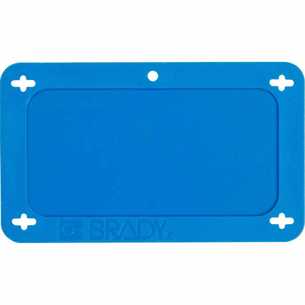 Product image for Blank Valve Tags, 2.2" H x 3.7" W, Plastic, Blue