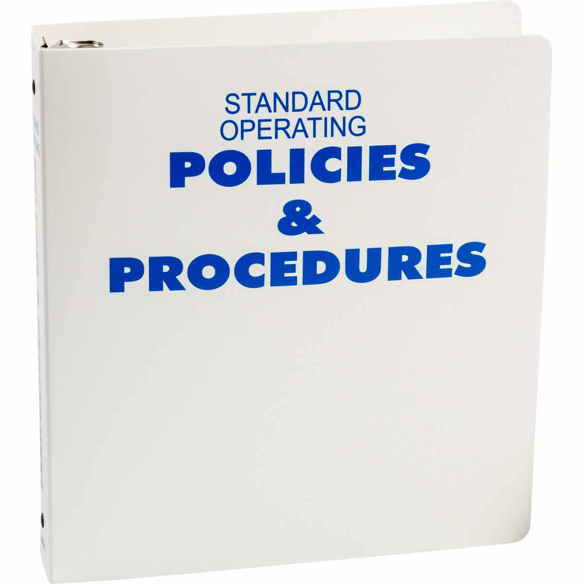 Product image for Policies & Procedures Binder Only, 11" H x 2" D, Blue on White