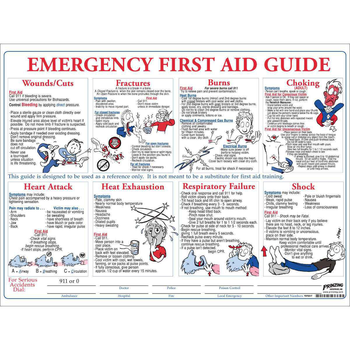 Product image for Employee First Aid Poster - Laminated Paper