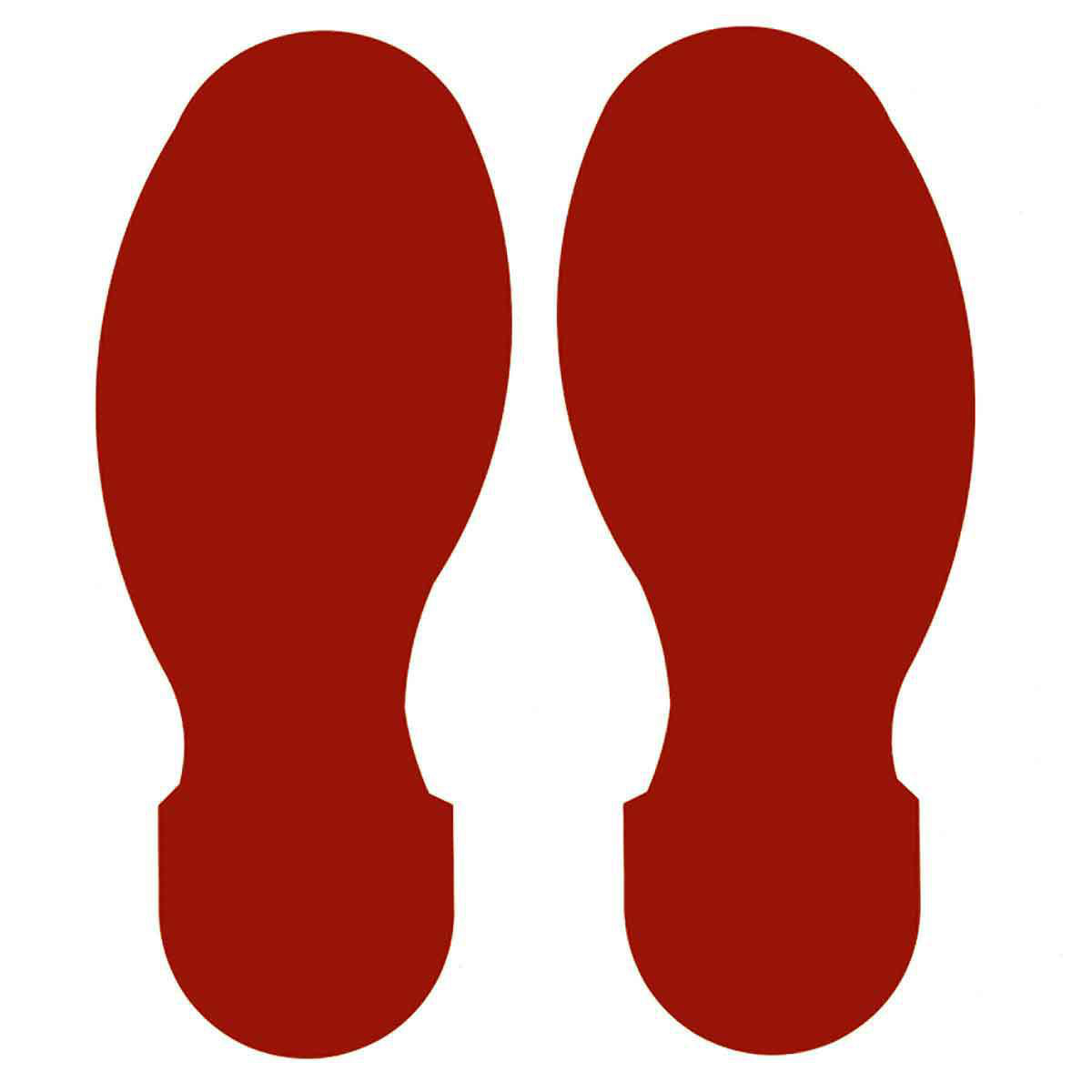 Product image for ToughStripe® Floor Marking Tape Footprint Set - Polyester, Solid Color, Red, 10" x 3.5"