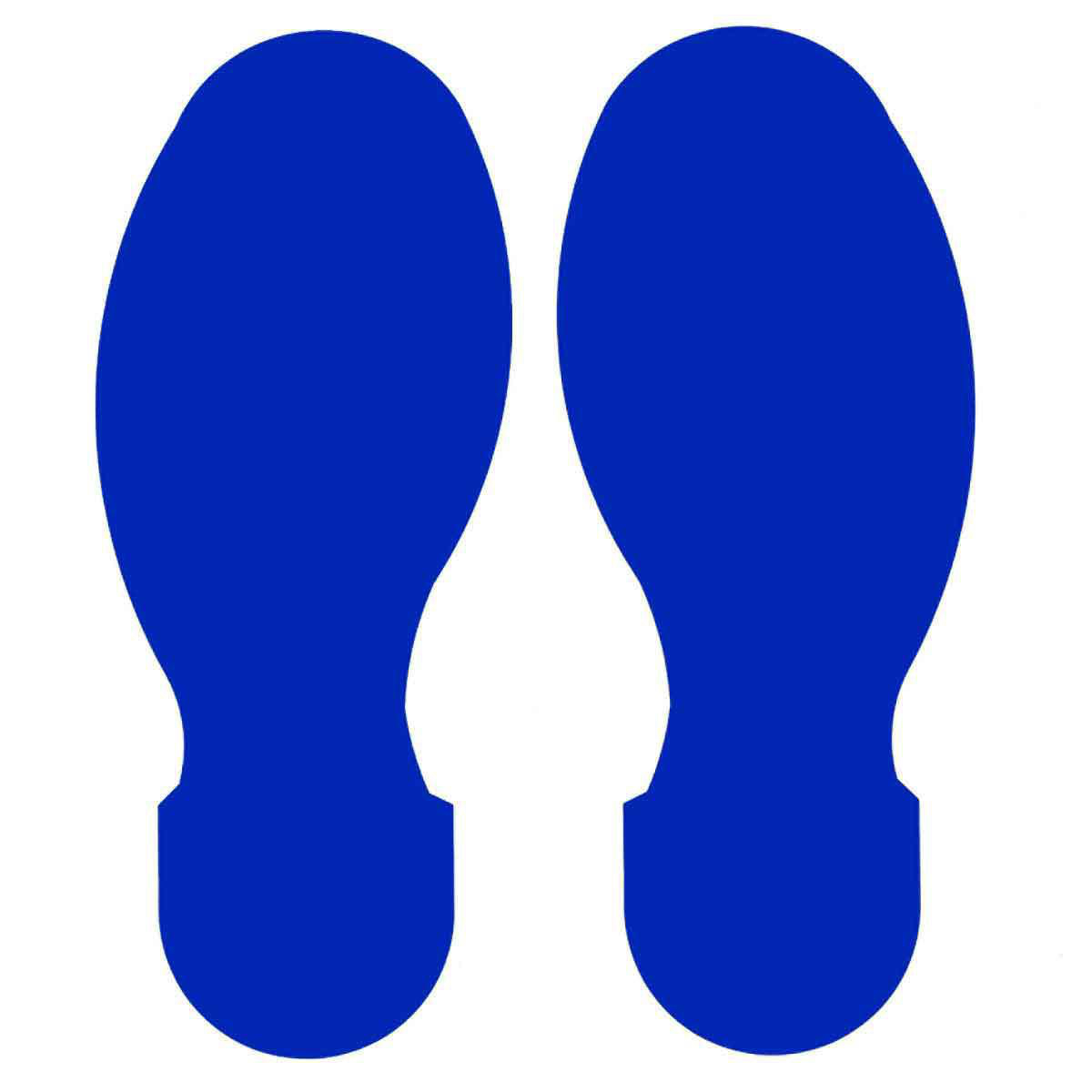 Product image for ToughStripe® Floor Marking Tape Footprint Set - Polyester, Solid Color, Blue, 10" x 3.5"
