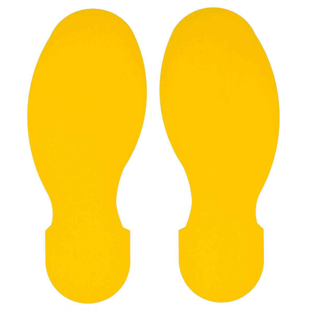 Product image for ToughStripe® Floor Marking Tape Footprint Set - Polyester, Solid Color, Yellow, 10" x 3.5"