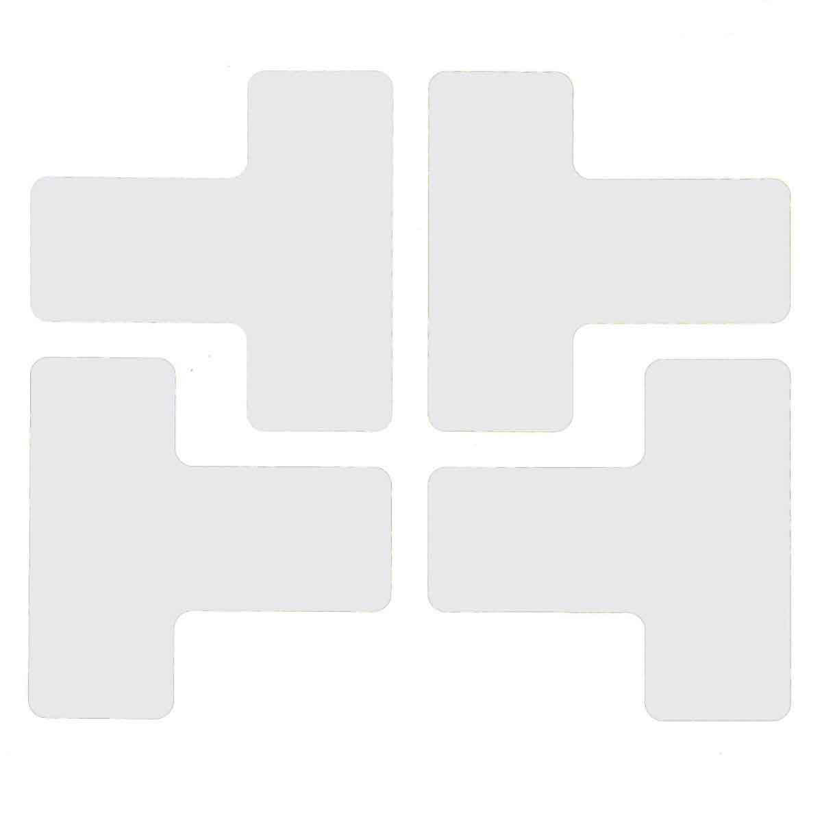 Product image for ToughStripe® Floor Marking Tape T-Shaped Marks - Polyester, Solid Color, White, 2" x 5"