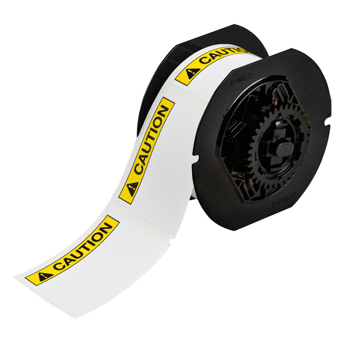 Product image for Tape indoor/outdoor vinyl black/yellow 2.25x3in