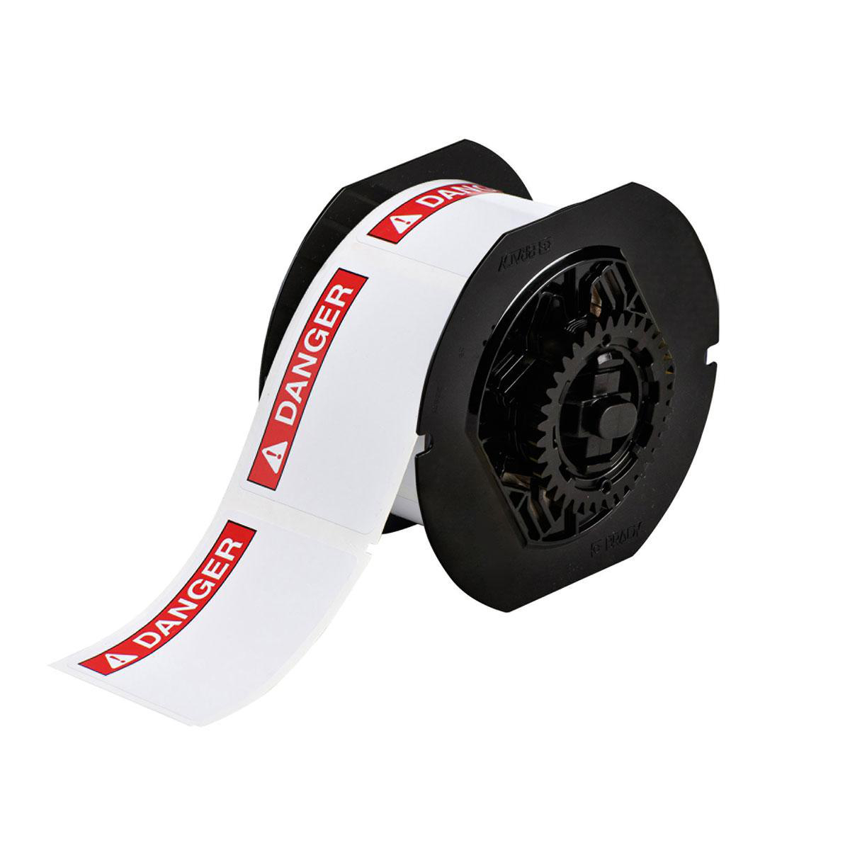 Product image for Tape indoor/outdoor vinyl white/red 2.25x3in