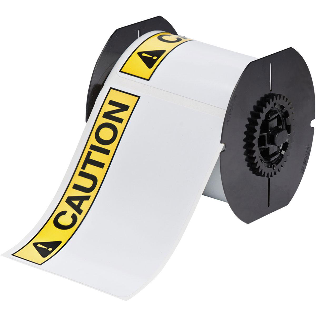 Product image for Tape indoor/outdoor vinyl black/yellow 4x6in
