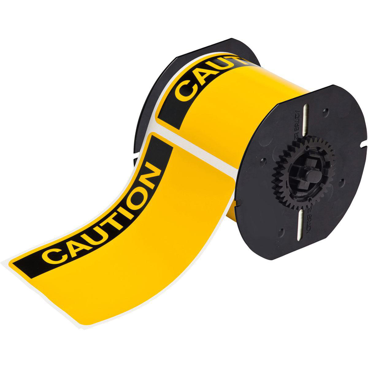 Product image for Tape indoor/outdoor vinyl yellow/black 4x6in