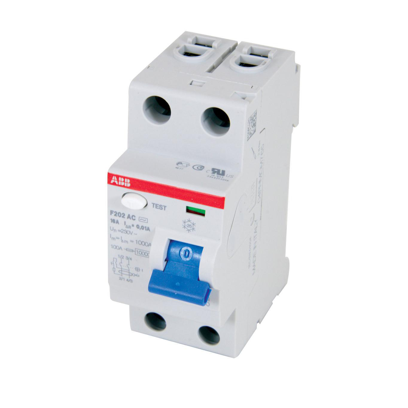 Product image for RCD F200 2P 16A 10MA 480Y/277