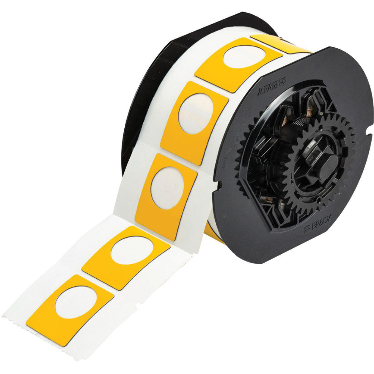 Product image for Label polyester yellow 1.5x1.2in