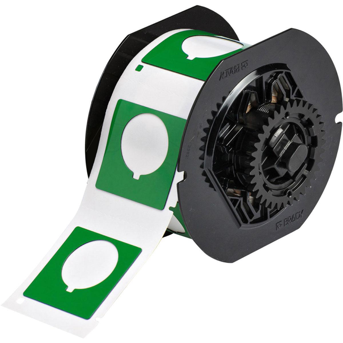 Product image for Label polyester green 1.8x1.8in
