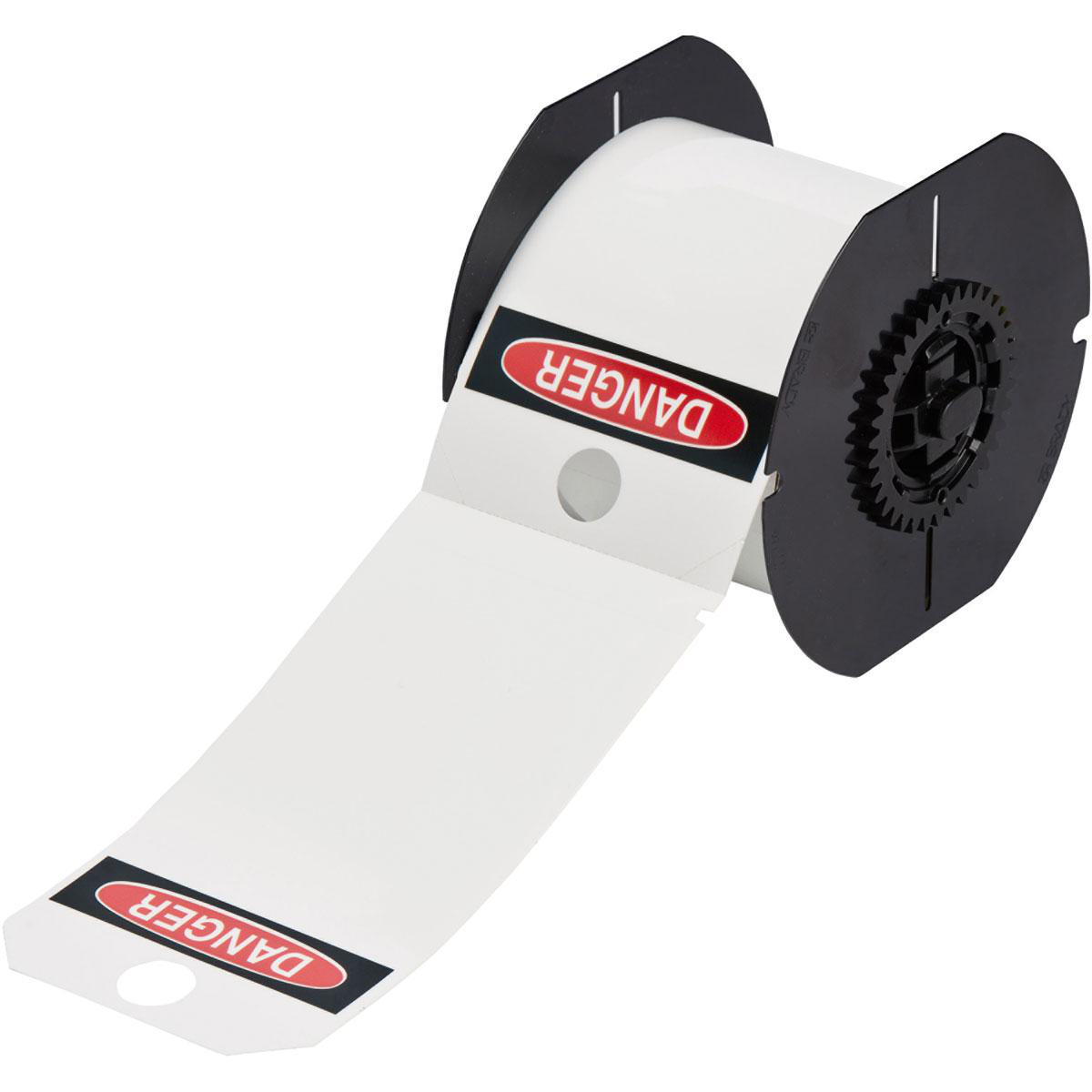 Product image for B30 Series Printable Tags, 5.75" H x 3.25" W, Black/Red on White