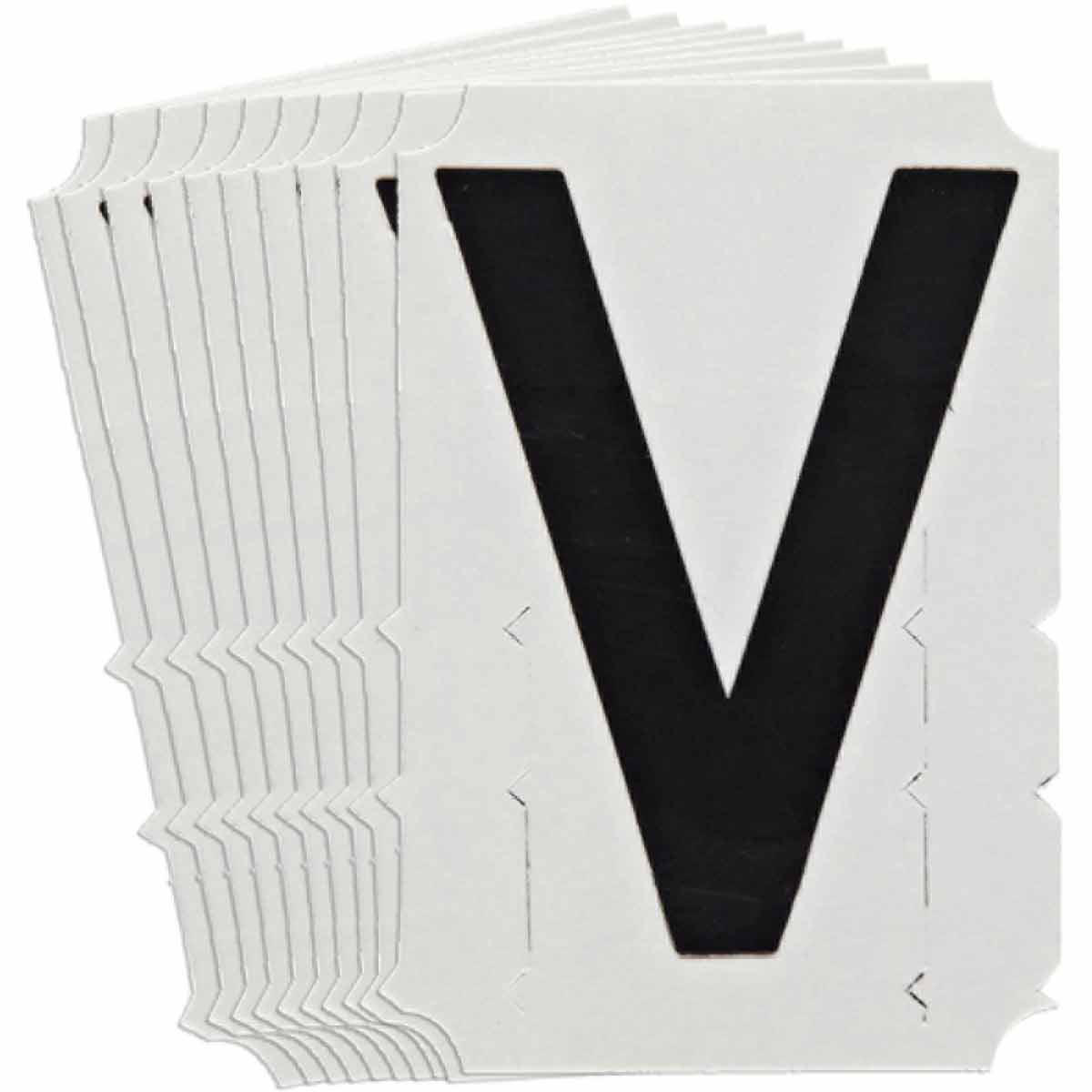Product image for 5100 Series Number and Letter Labels, Pack of 10 Labels, Black, V