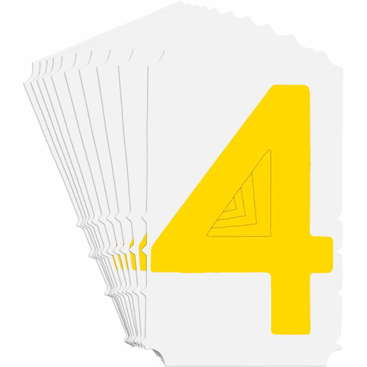 Product image for 5110 Series Number and Letter Labels, 4, Yellow