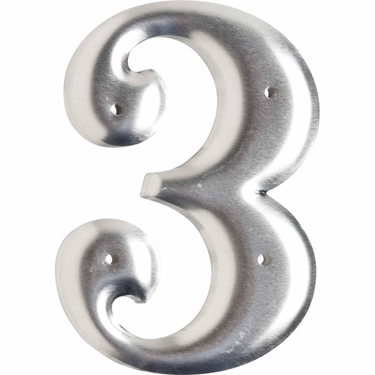 Product image for 1600 Series Permanent Aluminum Embossed Number and Letter Labels, 3