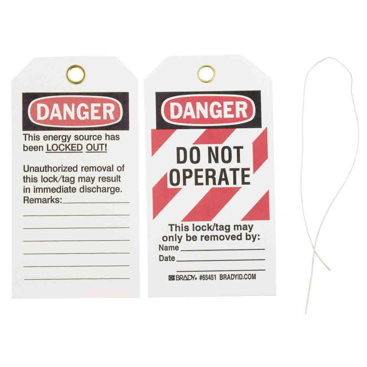 Product image for Lockout Tags: DANGER: DO NOT OPERATE This energy source has been LOCKED OUT! DO NOT OPERATE