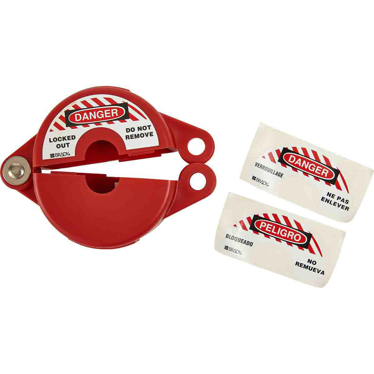 Product image for Lockout mini gate valve polypropylene red