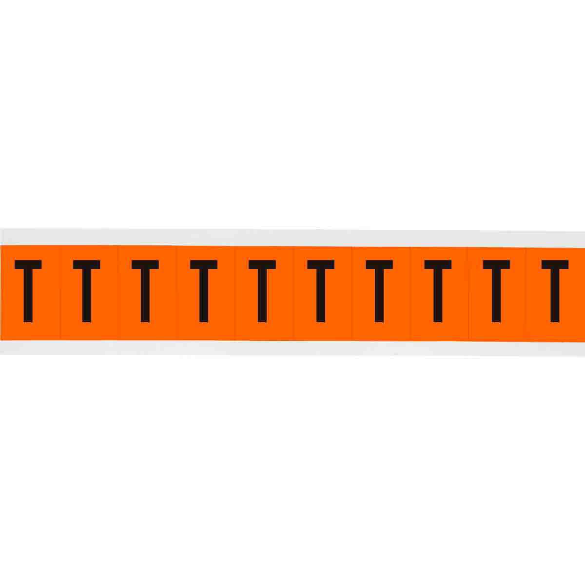 Product image for Outdoor Utility Pressure Sensitive Vinyl Letter Labels - 1.938" H, Black on Orange, T