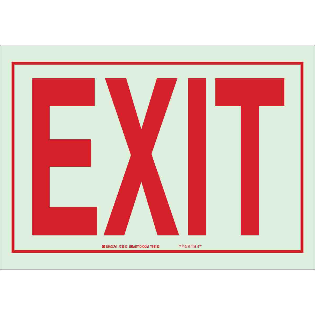 Product image for Sign EXIT polyester 10x14in