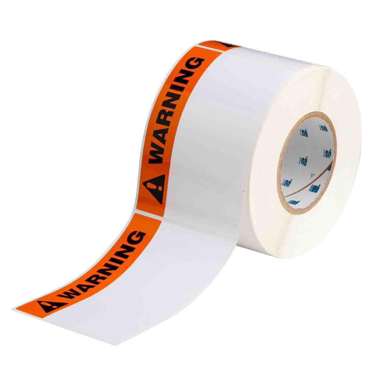 Product image for ToughBond Pre-Printed WARNING Polyester Labels, White, 4" H x 6" W