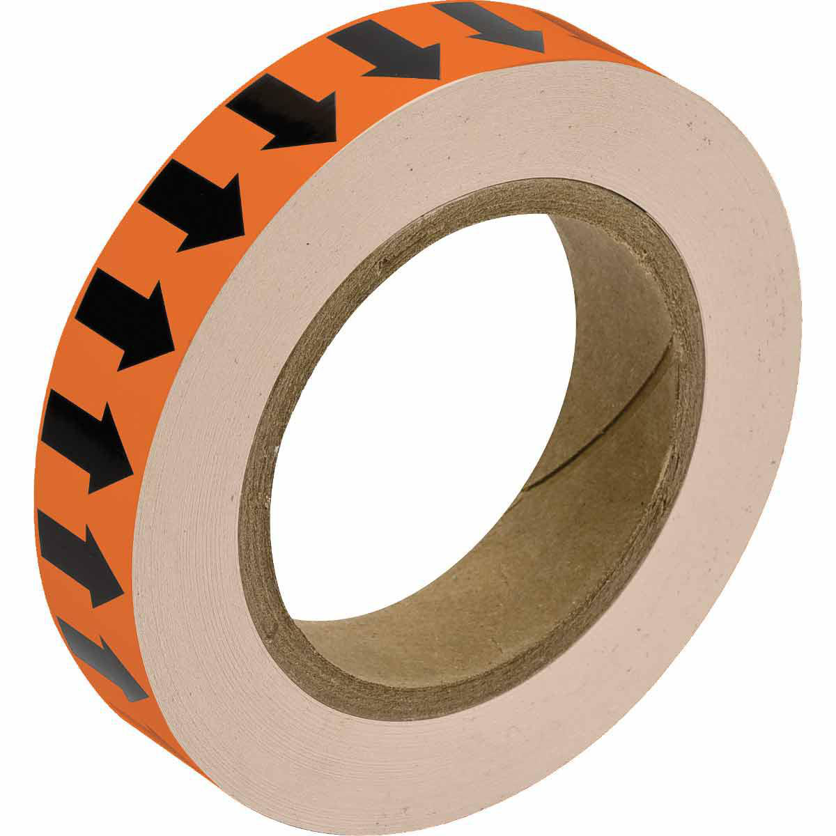 Product image for Tape arrow directional vinyl blk/orange 1inx90ft