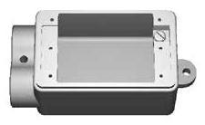 Product image for Box cast device iron 1G shallow for condt 3/4in