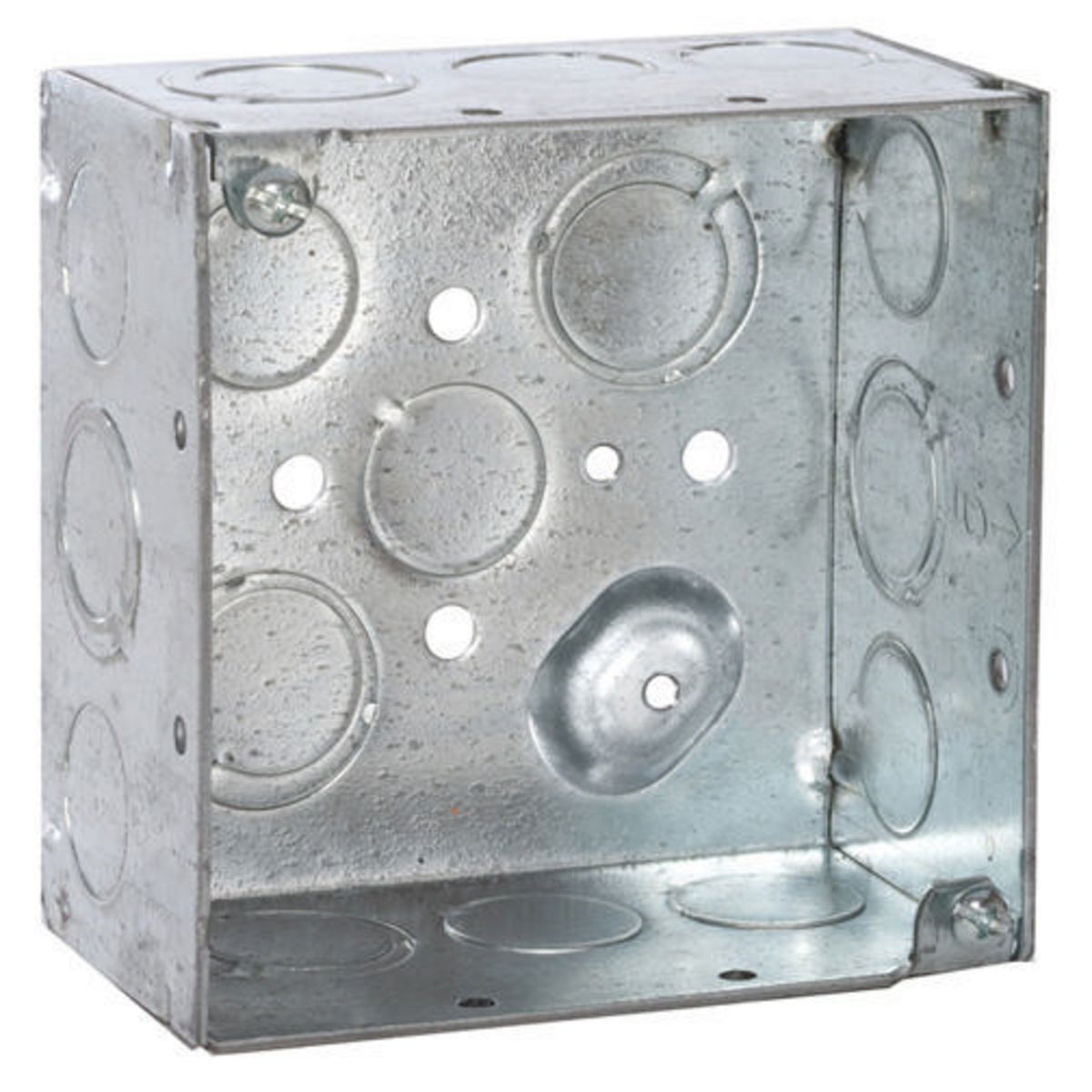 Product image for 4SQ BOX WELDED 2-1/8 DEEP 1/2-3/4 TKO