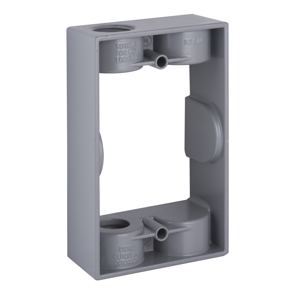 Product image for 1G WP EXT ADAPT (2) 1/2 IN. OUTLETS GRY