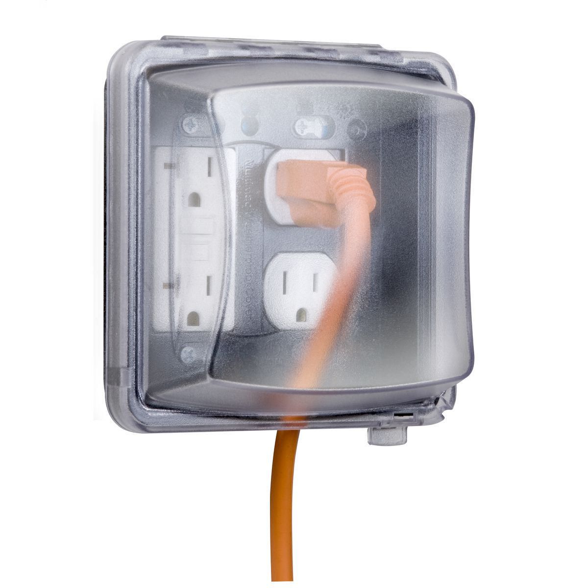 Product image for Cover while-in-use 2-gang 55-in-1 standard clear