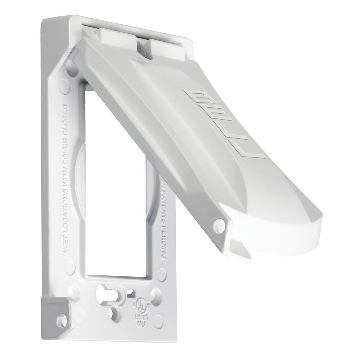 Product image for TAYMAC MX1050WCN COVER WEATHERPROOF POWDER COATED DIE CAST WHITE FOR GFCI