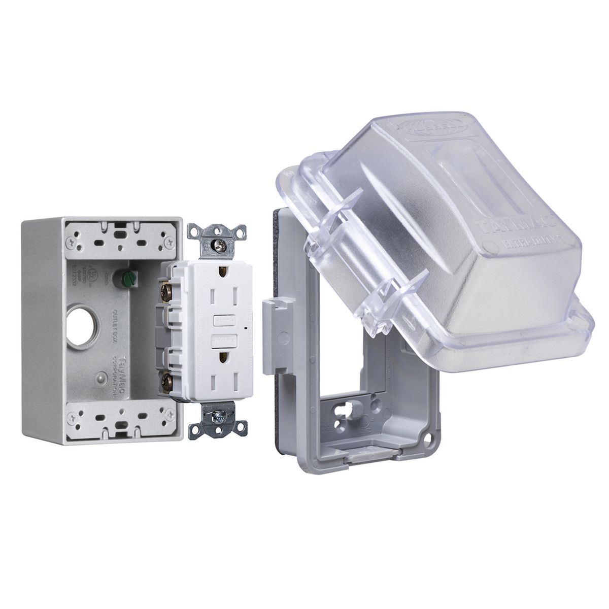 Product image for 1G WP BOX/EX DTY IN-USE CVR/ ST GFCI KIT