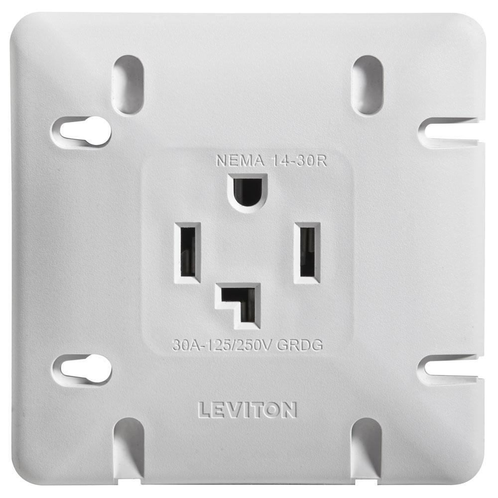 LEVITON 1278-S30 RECEPTACLE 30A DRYER 125V 250V 14-30R FLUSH WHITE