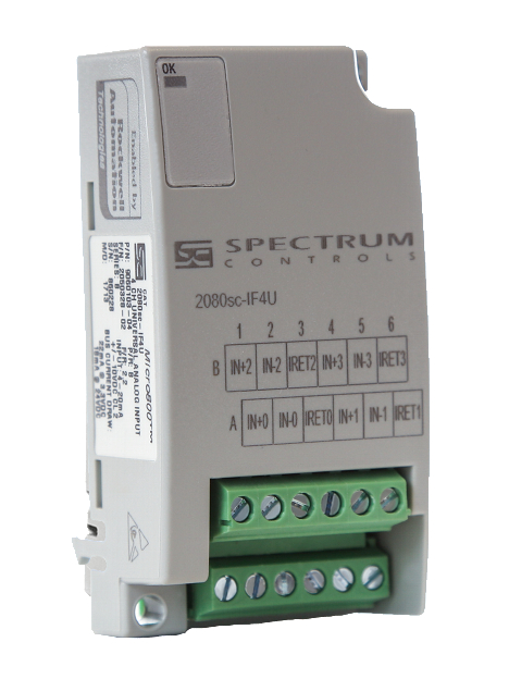 Product image for SPECTR 2080SC-IF4U THERMOCOUPLE 4CHANNEL UNIVERSAL ANALOG INPUT RTD RESISTANCE VOLTAGE OR CURRENT