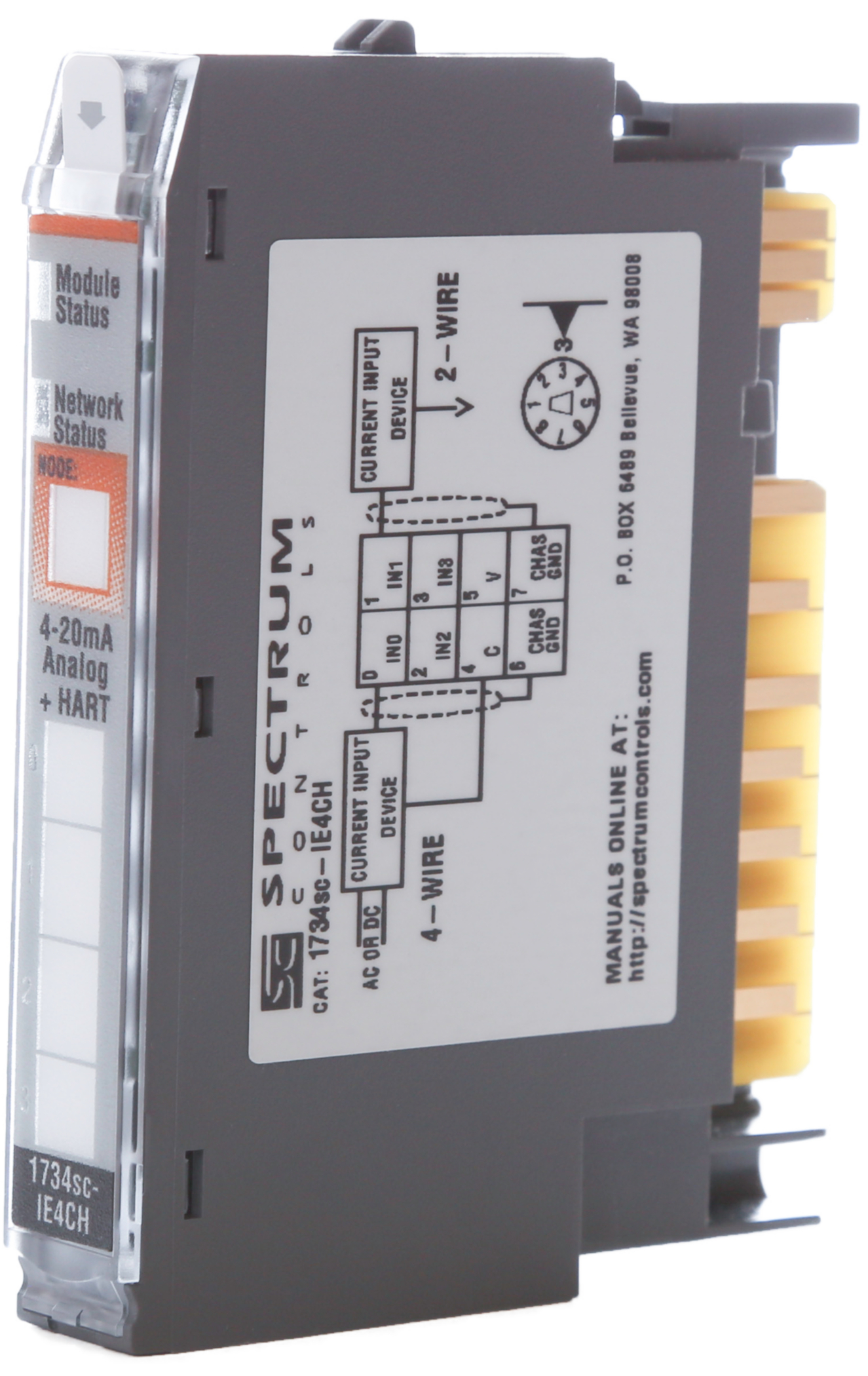 Product image for SPECTR 1734SC-IE4CH INPUT ANALOG 4CHANNEL HART PROTOCOL CURRENT ONLY COMPATIBLE DISTRIBUTED I/O