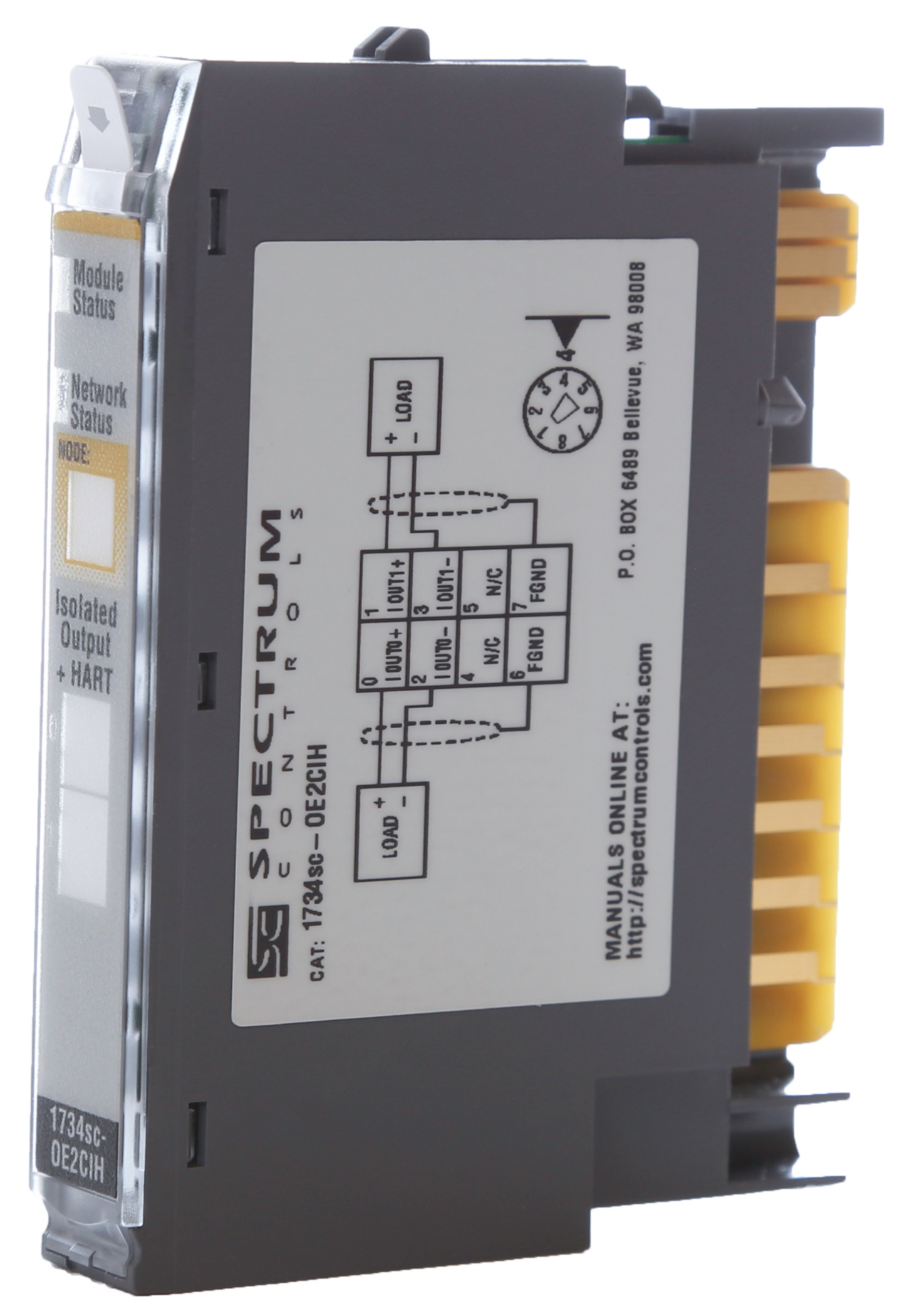 Product image for SPECTR 1734SC-OE2CIH 2CHANNEL ANALOG OUTPUT MODULE WITH HART PROTOCOL