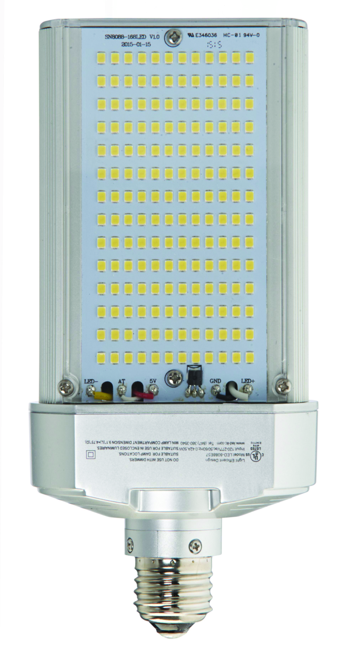 Product image for 50W SHOE BOX/WALL PACK RETROFIT , REPLACES UP TO 175W HID, E26, 4000K