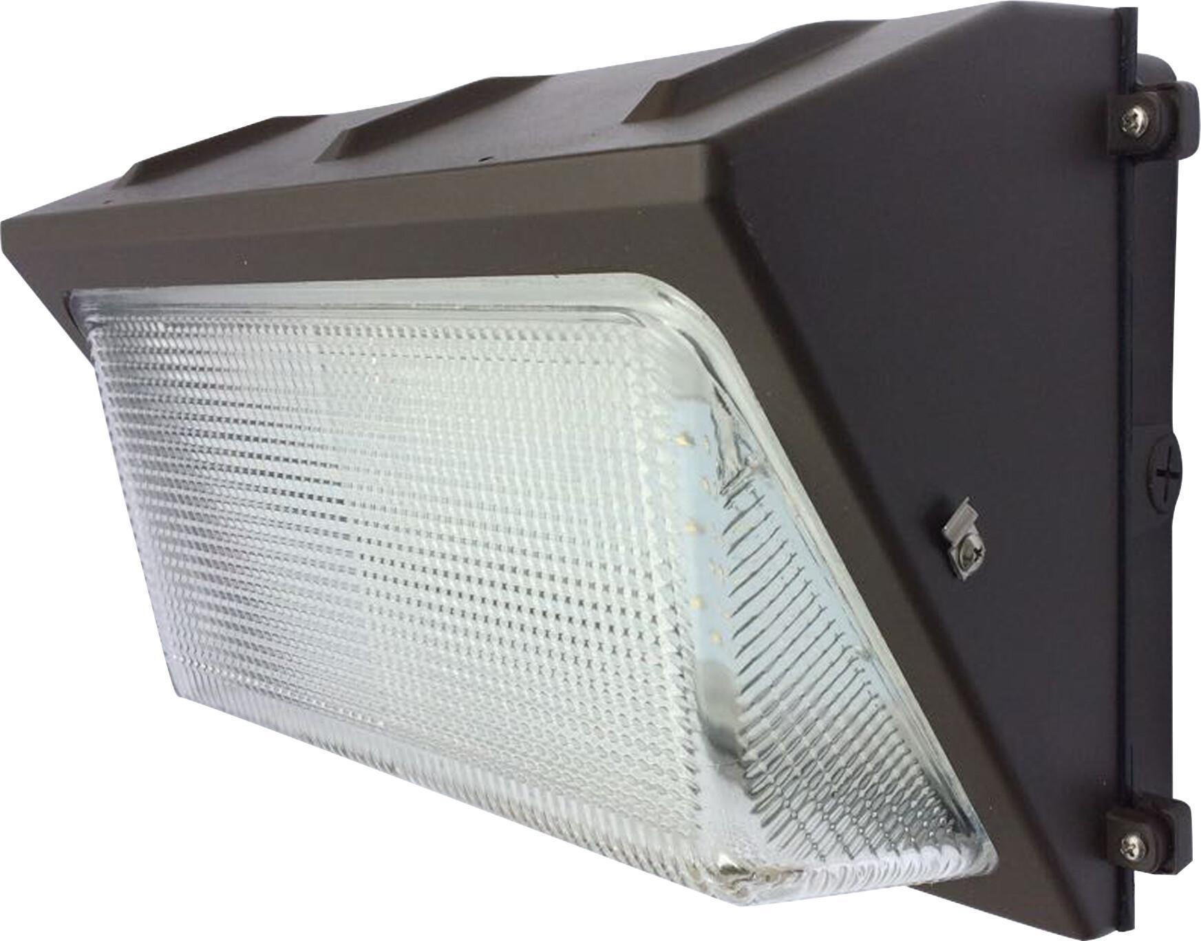 Product image for (DISC.) LED GLASS WALLPACK STANDARD 60W-7000LM 5000K BRONZE 0-10V DIMMABLE 100-277V