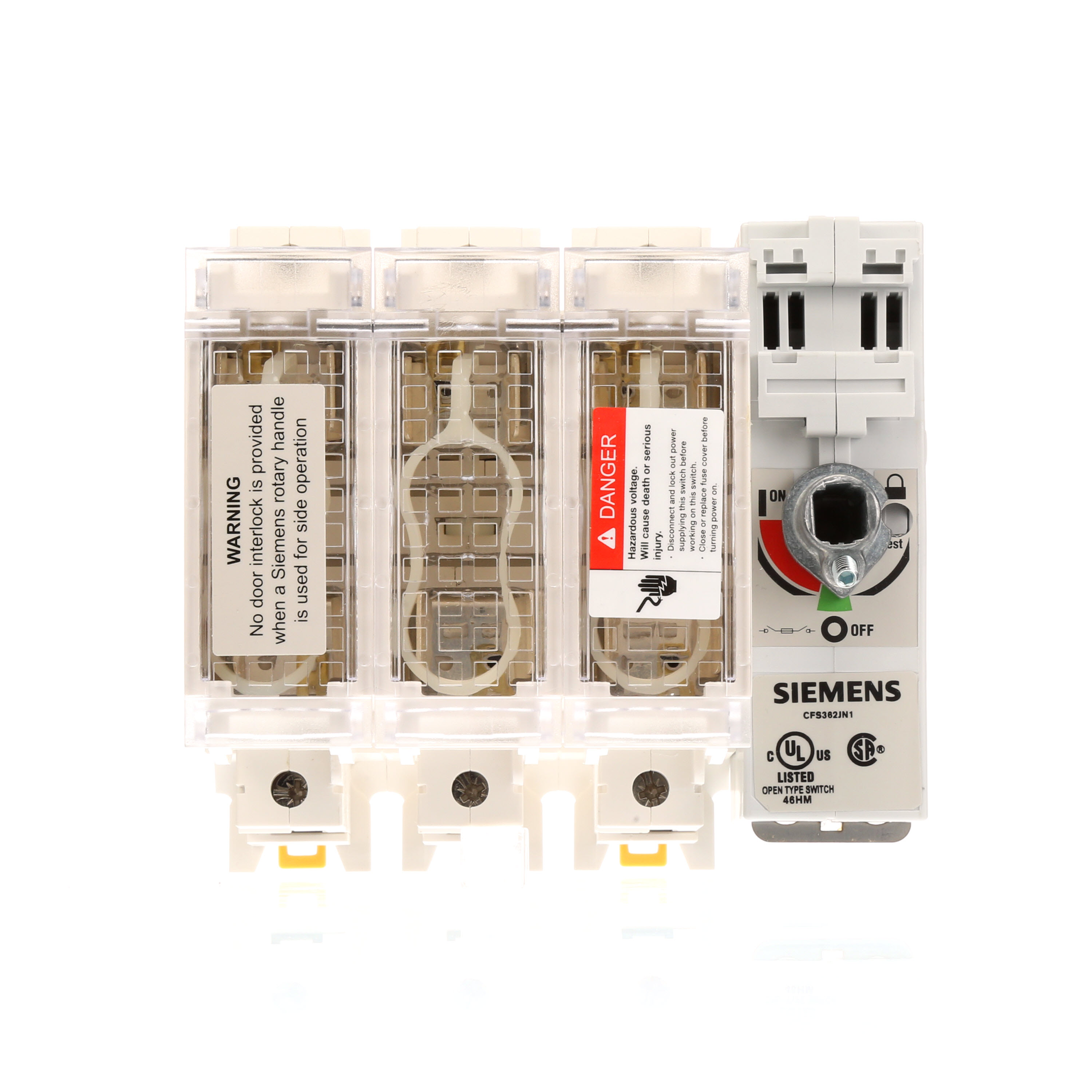 Product image for 60A 3P SW J FUSE PROV 100KAIC FR/SIDE OP