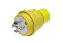 Product image for Plug male 3-pole 4-wire NEMA L16-20 20A 480V