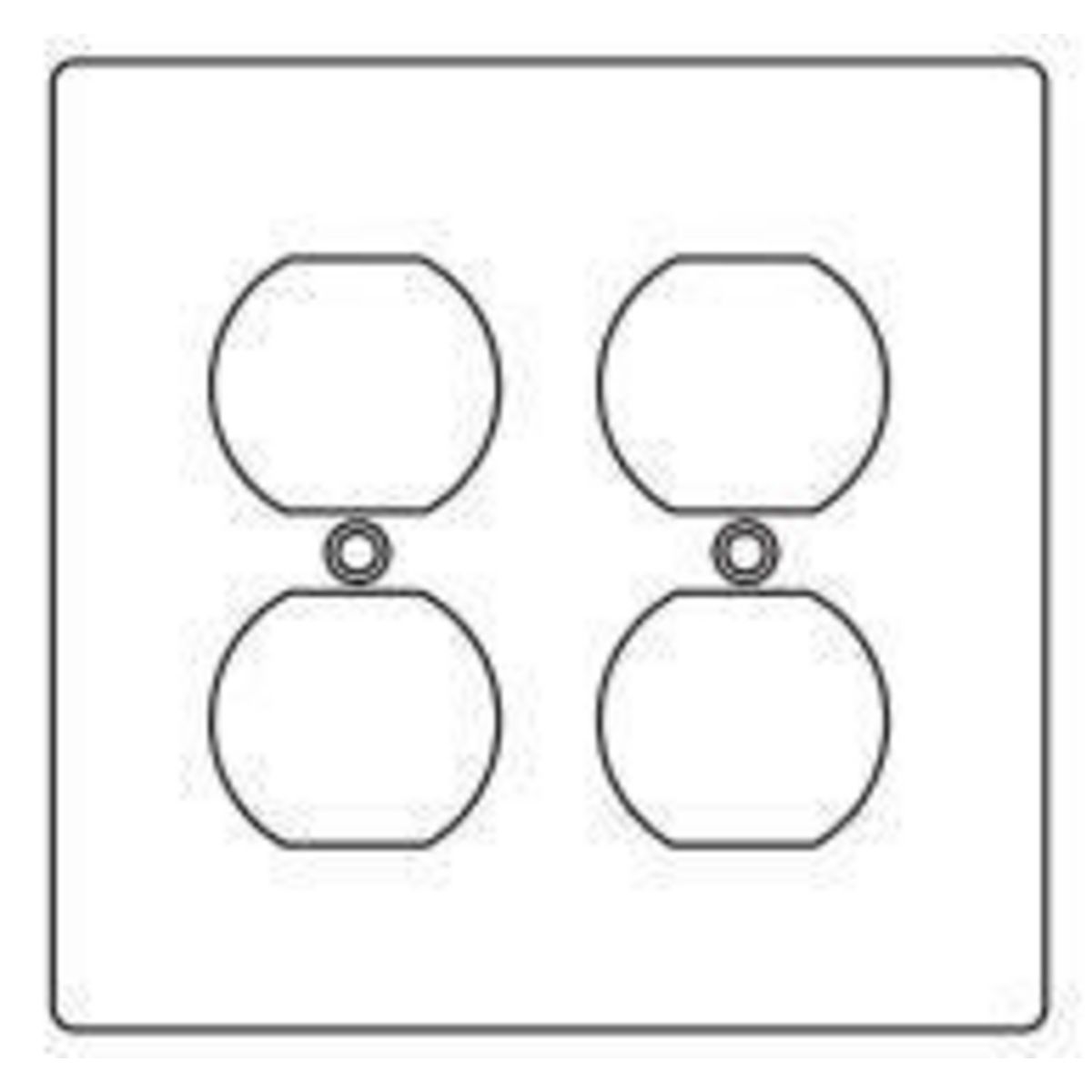 Product image for Wall plate 2gang aluminum 2 duplex receptacle