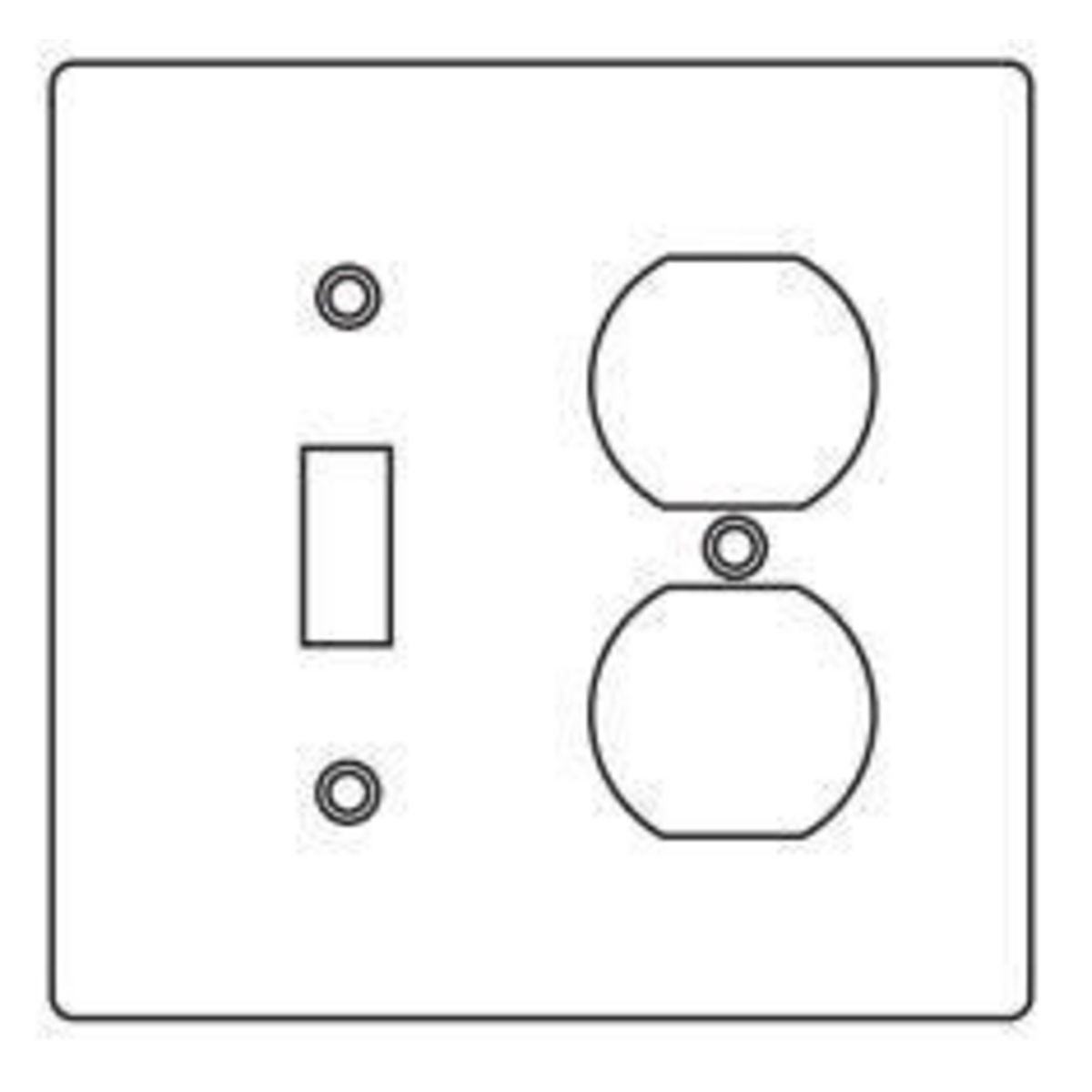 Product image for Wall plate 2gang alu toggle/duplex receptacle