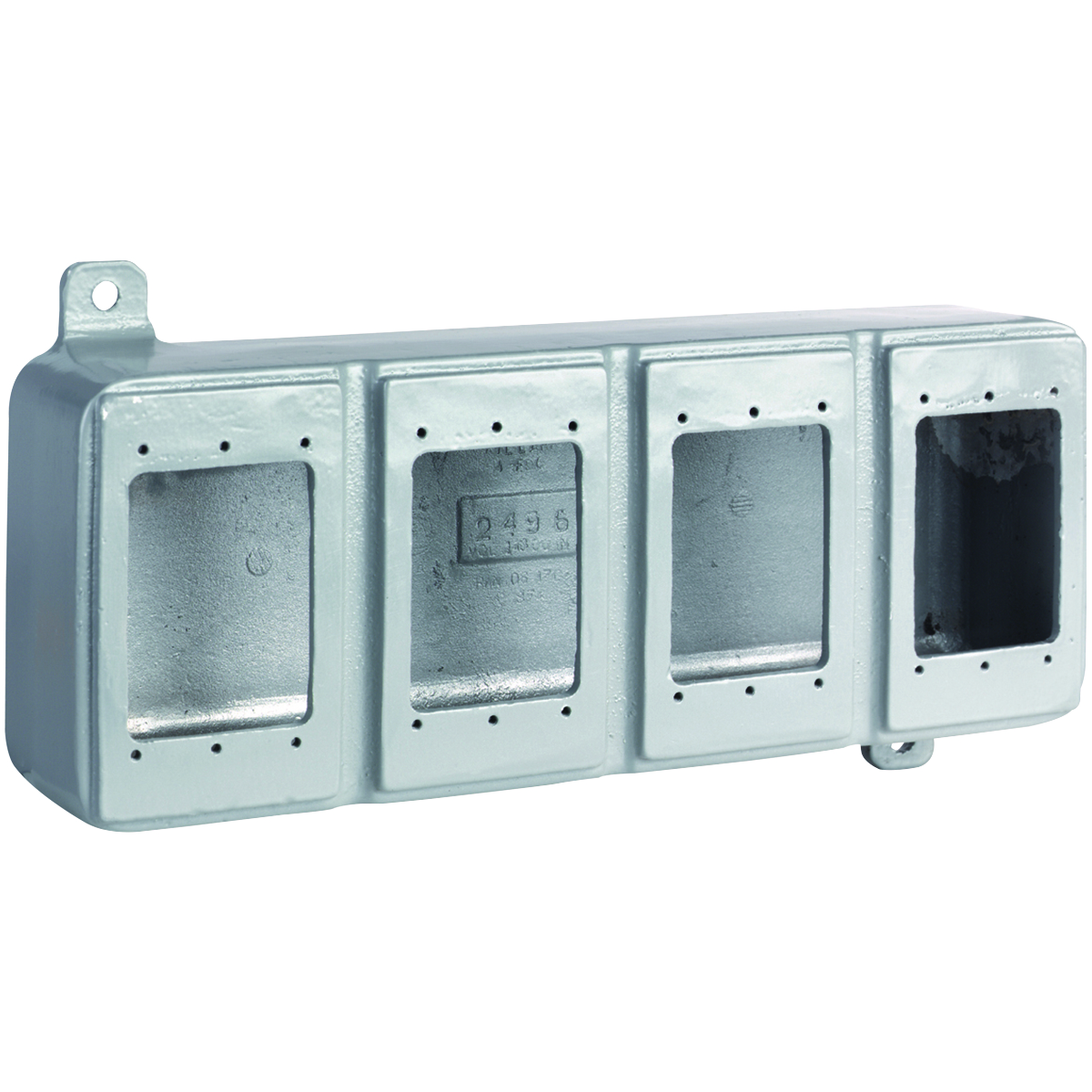 Product image for DEVICE BOX 4GANG DEEP BLANK AL