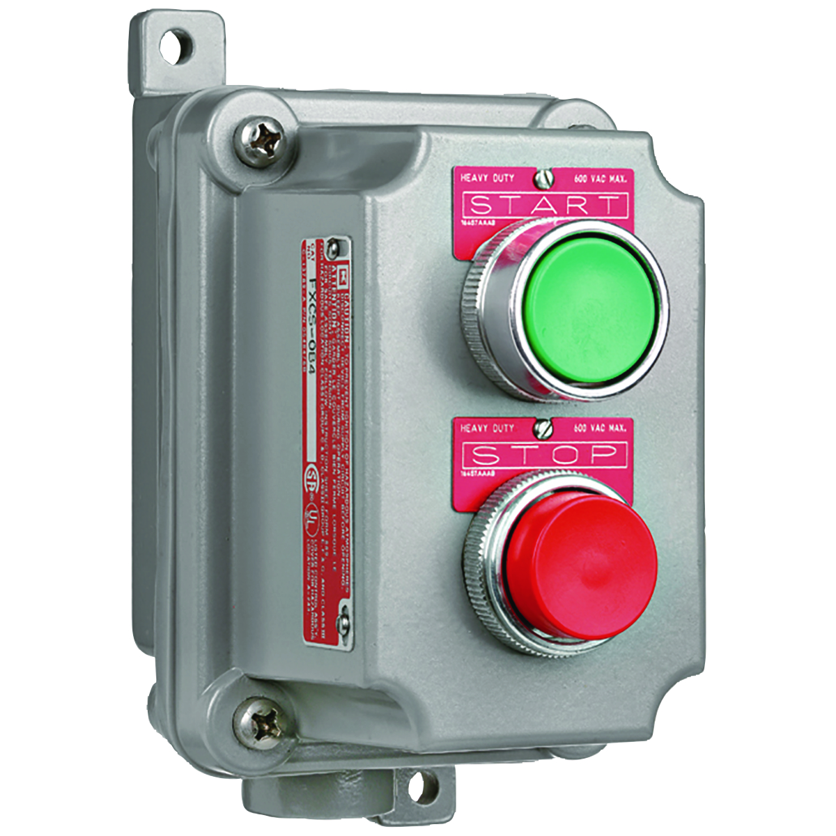 Product image for BOX CVR 2PB 3/4"DEAD GRN/RED